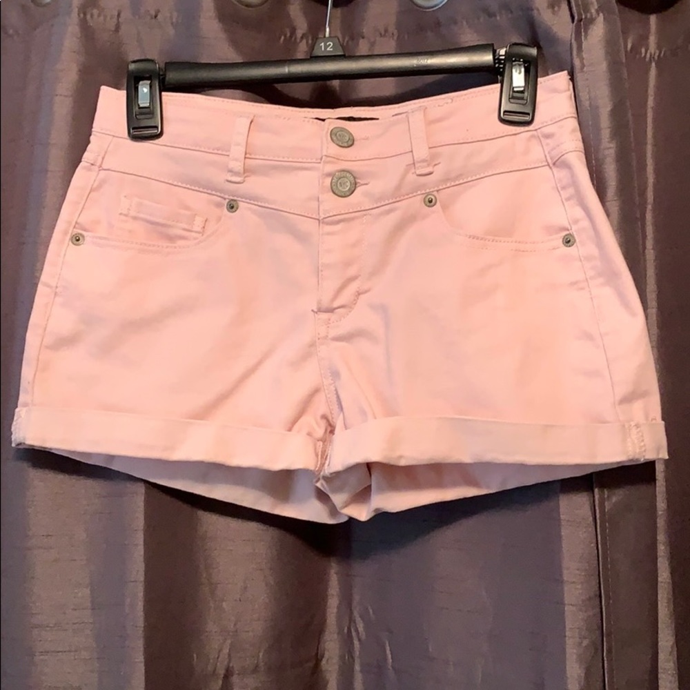 Light pink high waisted shorts